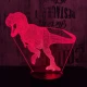 T-Rex 6 7 színű 3D led lámpa