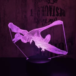 Archaeopteryx 7 színű 3D led lámpa