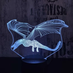 Repülő sárkány 2  7 színű 3D led lámpa