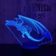 Repülő sárkány  7 színű 3D led lámpa