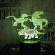 3 Dinó 7 színű 3D led lámpa
