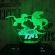 3 Dinó 7 színű 3D led lámpa