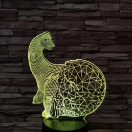 Brachiosaurus tojás 7 színű 3D led lámpa