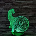 Brachiosaurus tojás 7 színű 3D led lámpa