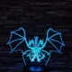 Háromfejű sárkány 7 színű 3D led lámpa