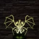 Háromfejű sárkány 7 színű 3D led lámpa