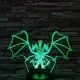 Háromfejű sárkány 7 színű 3D led lámpa