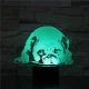 Fekvő Bulldog 7 színű 3D led lámpa