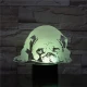 Fekvő Bulldog 7 színű 3D led lámpa