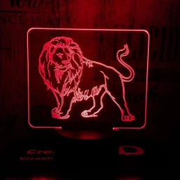 Oroszlán 3D led lámpa