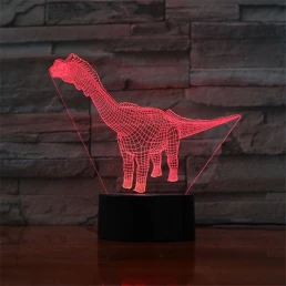 Diplodocus 7 színű 3D led lámpa