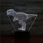 T-Rex 7 színű 3D led lámpa