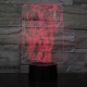 Elefánt 7 színű 3D led lámpa