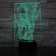 Elefánt 7 színű 3D led lámpa