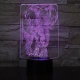 Elefánt 7 színű 3D led lámpa