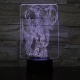 Elefánt 7 színű 3D led lámpa