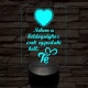 Piros szív  7 színű 3D led lámpa
