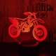 Cross motor 3D led lámpa