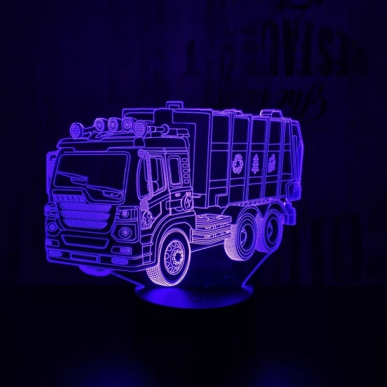 Kukásautó 7 színű 3D led lámpa