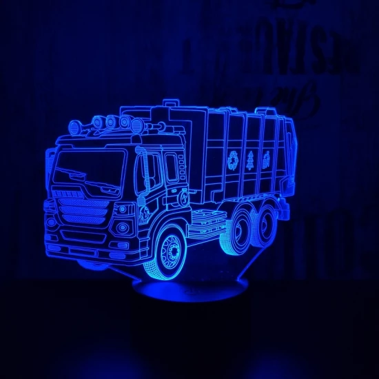 Kukásautó 7 színű 3D led lámpa
