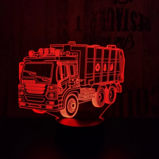 Kukásautó 7 színű 3D led lámpa