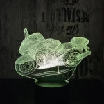 Motorkerékpár  7 színű  3D led lámpa