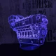 Autó motorblokk  7 színű 3D led lámpa