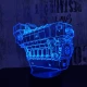 Autó motorblokk  7 színű 3D led lámpa