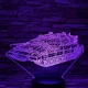 Lánctalpas tank 7 színű 3D led lámpa