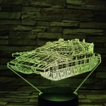 Lánctalpas tank 7 színű 3D led lámpa