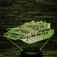 Lánctalpas tank 7 színű 3D led lámpa