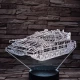 Lánctalpas tank 7 színű 3D led lámpa