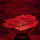 Lánctalpas tank 7 színű 3D led lámpa