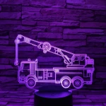 Darus kocsi 7 színű 3D led lámpa