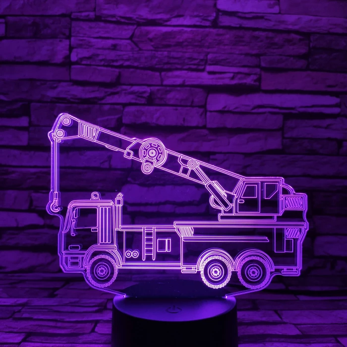 Darus kocsi 7 színű 3D led lámpa