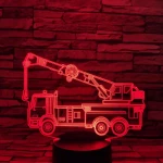 Darus kocsi 7 színű 3D led lámpa