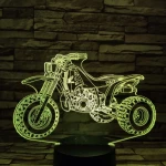 Quad 7 színű 3D led lámpa