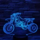 Quad 7 színű 3D led lámpa