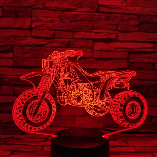Quad 7 színű 3D led lámpa