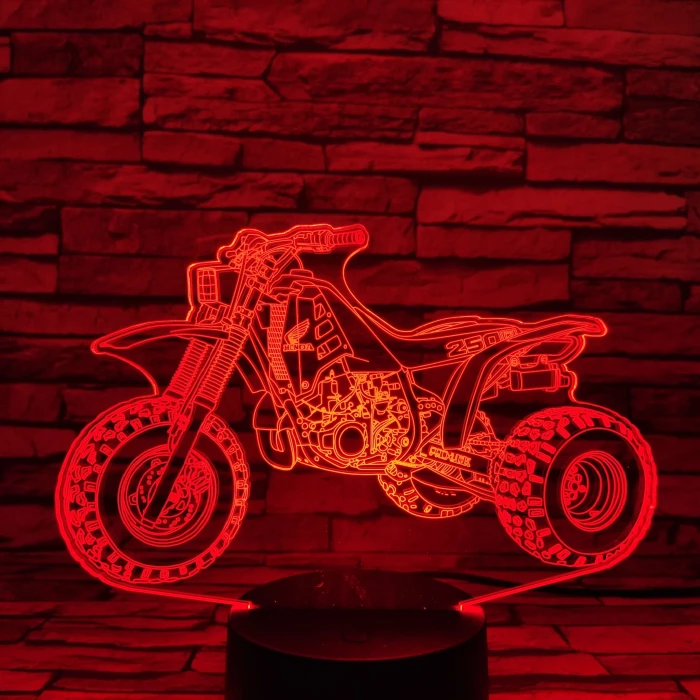 Quad 7 színű 3D led lámpa