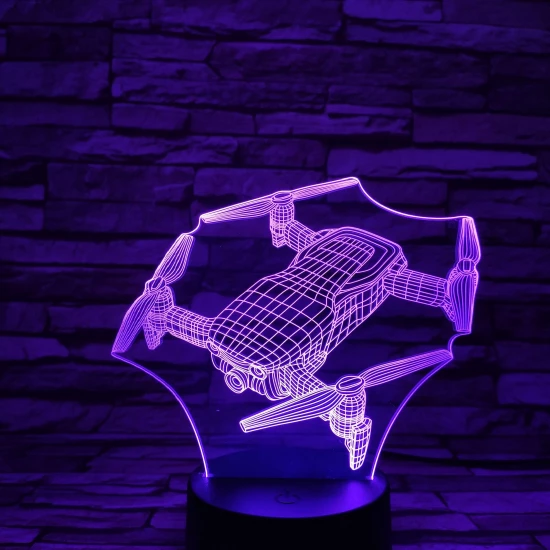 Drón 7 színű 3D led lámpa
