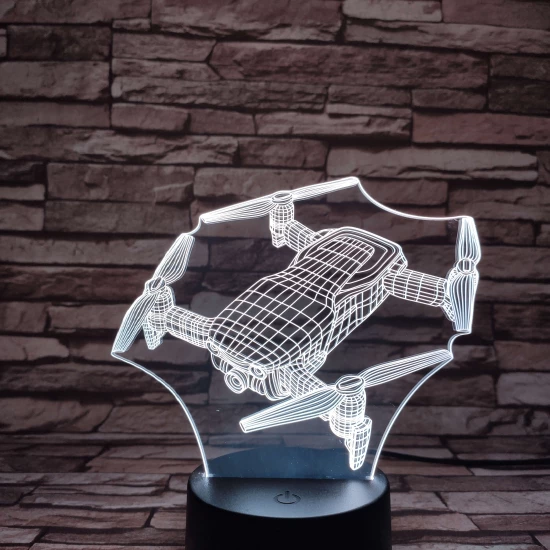 Drón 7 színű 3D led lámpa
