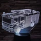 Tűzoltó autó 7 színű 3D led lámpa