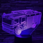 Tűzoltó autó 7 színű 3D led lámpa