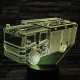 Tűzoltó autó 7 színű 3D led lámpa