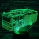 Tűzoltó autó 7 színű 3D led lámpa