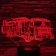 Tűzoltóautó 7 színű 3D led lámpa