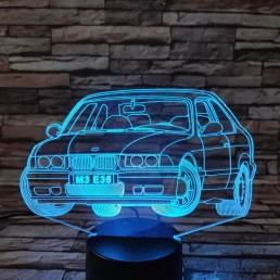 BMW autó  7 színű 3D led lámpa