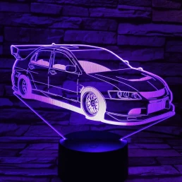 Autó gyorsasági 7 színű 3D led lámpa