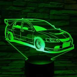 Autó gyorsasági 7 színű 3D led lámpa